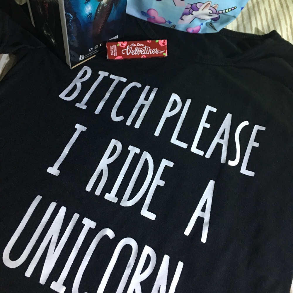 #MermaidVibesUnicornRides🧜‍♀️🦄Tee-Glass-Bag-Lip